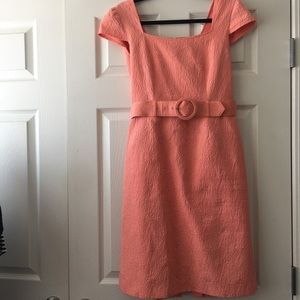 Women’s Cap Sleeve Embossed Floral Dress